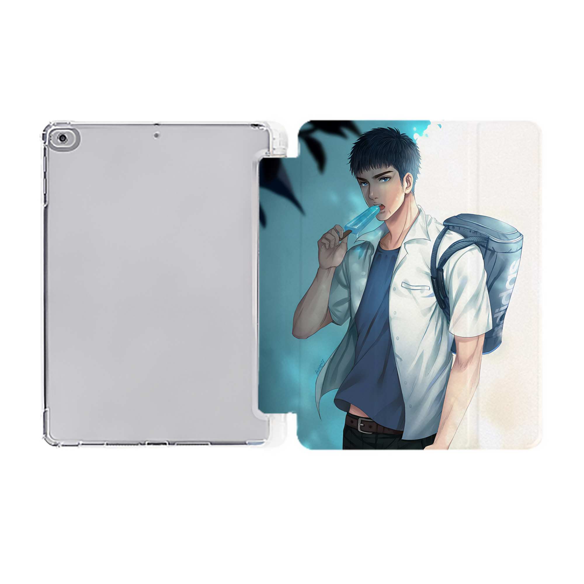 （画像用） SLAM DUNK／スラムダンク IPad ケース ペン収納付き 三つ折りスタンド PUレザー×シリコン 対応機種9.5/10.5/10.9インチ